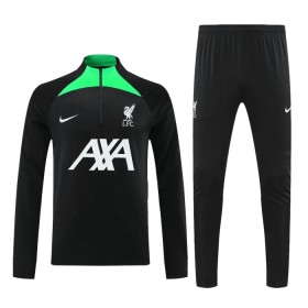 Liverpool Zwarte Trainings Sweatshirt Kwart-Zip 2023-24